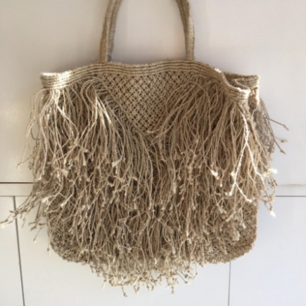 Jacksons Tassel Beach Bag Natural Jute